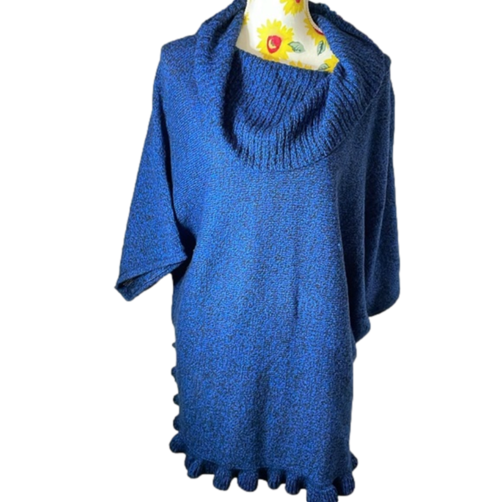 Studio Works ~ Cowl Neck Sweater Batwing with Frilly Hemline